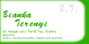 bianka terenyi business card